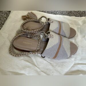 Kaanas knit lace up sandals